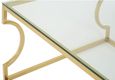 Allure Coffee Table - Glass - Gold Curved Base