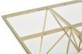 Allure Coffee Table - Glass - Gold Spike Base