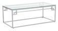 Allure Coffee Table - Glass - Silver Base