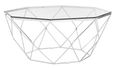 Allure Coffee Table - Octagonal - Glass - Chrome Base