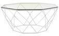 Allure Coffee Table - Octagonal - Glass - Chrome Base