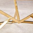 Allure Coffee Table - Round - Glass - Champagne Gold Corseted Base