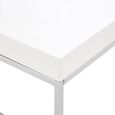 Allure Coffee Table - White Glass - Chrome Angled Legs