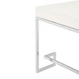 Allure Coffee Table - White Glass - Chrome Angled Legs