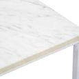 Allure Coffee Table - White Marble Effect - Chrome Base