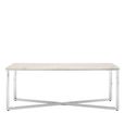 Allure Coffee Table - White Marble Effect - Chrome Base
