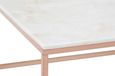 Allure Coffee Table - Square - White Marble - Rose Gold Base