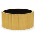 Alvaro Coffee Table - Black Glass Round with Gold Base