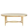 Alvaro Coffee Table - Oval - White Marble with Gold Metal