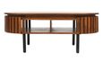 Amber Slatted Mango Wood Oval Coffee Table