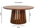 Amber Slatted Mango Wood Round Coffee Table
