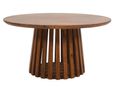 Amber Slatted Mango Wood Round Coffee Table