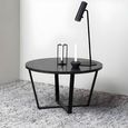 Amble Coffee Table - Round - Black Marble Effect