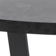Amble Coffee Table - Round - Black Marble Effect
