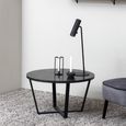 Amble Black Marble Effect Round Coffee Table