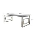 Apex Coffee Table - Clear Glass and Chrome
