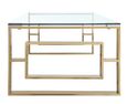 Apex Coffee Table - Clear Glass and Gold