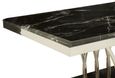 Arenza Coffee Table - Black Marble with Silver Base