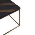 Aris Coffee Table - Black Acacia Wood with Gold Base