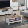 Arthur White Coffee Table with Shelf