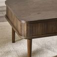 Arya Ribbed Dark Oak Coffee Table