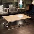 Aurora Coffee Table - Marble with Stainless Steel Base - Variation Available