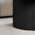Axel Round Coffee Table - Black Fluted