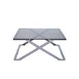 Axel Coffee Table - Square - Grey Smoke Glass and Metal