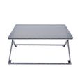 Axel Coffee Table - Square - Grey Smoke Glass and Metal
