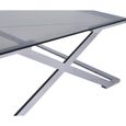 Axel Coffee Table - Square - Grey Smoke Glass and Metal
