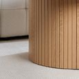 Axel Round Coffee Table - Oak Fluted
