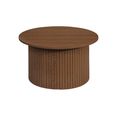Axel Round Coffee Table - Walnut Fluted