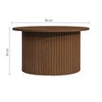 Axel Round Coffee Table - Walnut Fluted