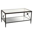Axis Coffee Table - Clear Glass with Black Metal