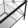 Axis Coffee Table - Clear Glass with Black Metal