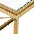 Axis Coffee Table - Clear Glass with Gold Metal