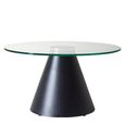 Azalea Coffee Table - Clear Glass - Round