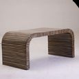 Bambusa Coffee Table - Curved - Bamboo Inlay