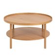 Banbury Coffee Table - Round - Oak with Shelf