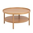 Banbury Coffee Table - Round - Oak with Shelf