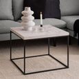 Barossa White Marble Effect Square Coffee Table