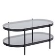 Bayonne Coffee Table - Oval - Smoked Glass