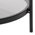 Bayonne Coffee Table - Round - Smoked Glass