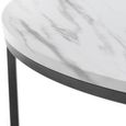 Bellini Nest of Coffee Tables - Set of 2 - Round - White Marble Effect