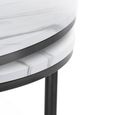 Bellini Nest of Coffee Tables - Set of 2 - Round - White Marble Effect