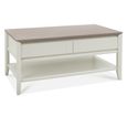 Bergen Grey Washed Oak & Soft Grey Coffee Table - Drawer