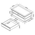 Bergen Grey Washed Oak & Soft Grey Coffee Table - Drawer
