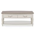 Montreux Coffee Table - Drawer - Grey Washed Oak & Soft Grey