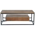 Bergamo Coffee Table - Industrial Style - Mango Wood - 2 Drawer