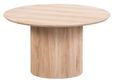 Bern Fluted Oak Effect Round Coffee Table with Drum Base